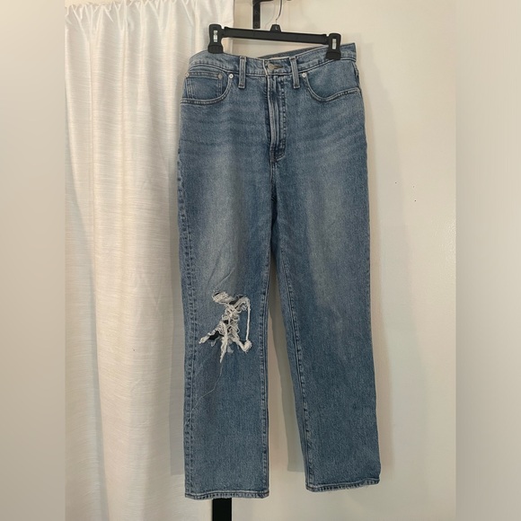 MADEWELL | LIGHTLY WORN | PERFECT VINTAGE STRAIGHT JEAN | SIZE 6 - Picture 2 of 3